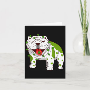 Bulldog Pyjamas Shamrock St Patrick's Day  Card