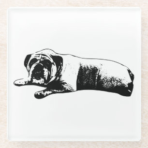 Bulldog Quiet Company Glass Coaster