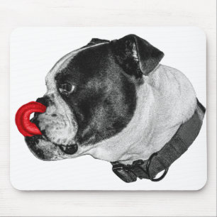 Bulldog Red Accent Pad Mouse Pad