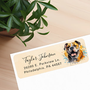 Bulldog Return Address Label