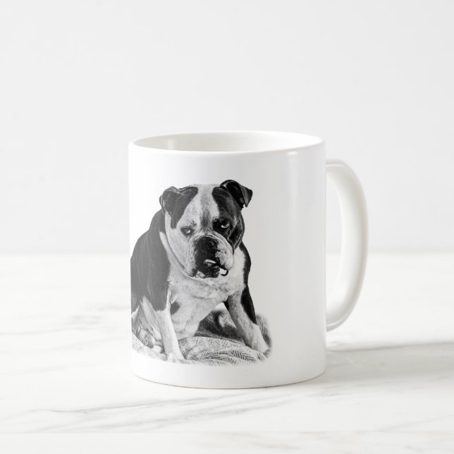 Bulldog Reverie, Soft Shaded Coffee Mug (Front Right)