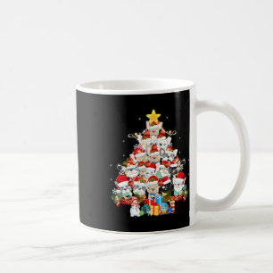 Bulldog Santa Claus Xmas Tree Lights Merry Christm Coffee Mug