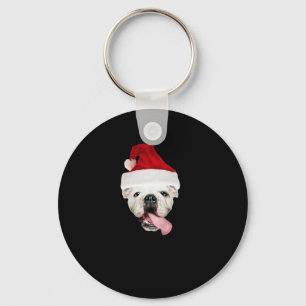 Bulldog Santa Essential T-Shirt Key Ring