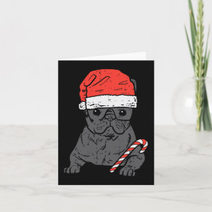 Bulldog Santa Frenchie Dog Christmas Xmas Women Card