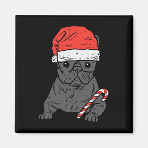 Bulldog Santa Frenchie Dog Christmas Xmas Women Magnet
