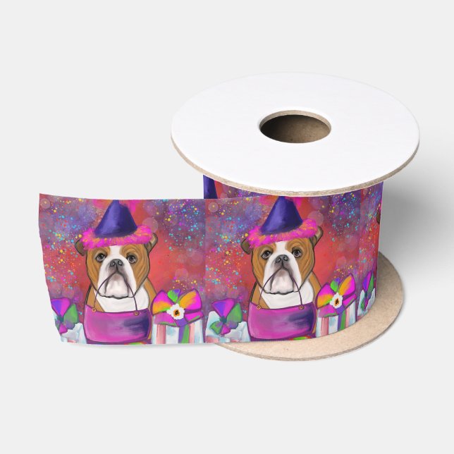 Bulldog   satin ribbon (Spool)