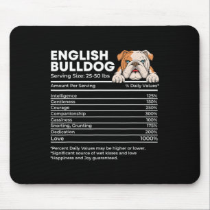Bulldog Serving Size - Dog Owner Animal Lover Mouse Pad