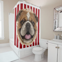 Bulldog Shower Curtain