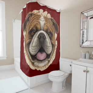 Bulldog Shower Curtain
