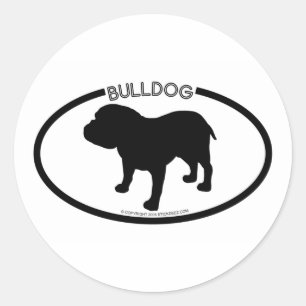 Bulldog Silhouette Black Sticker