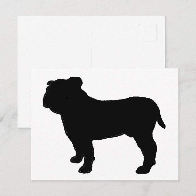 Bulldog Silhouette Postcard (Front/Back)