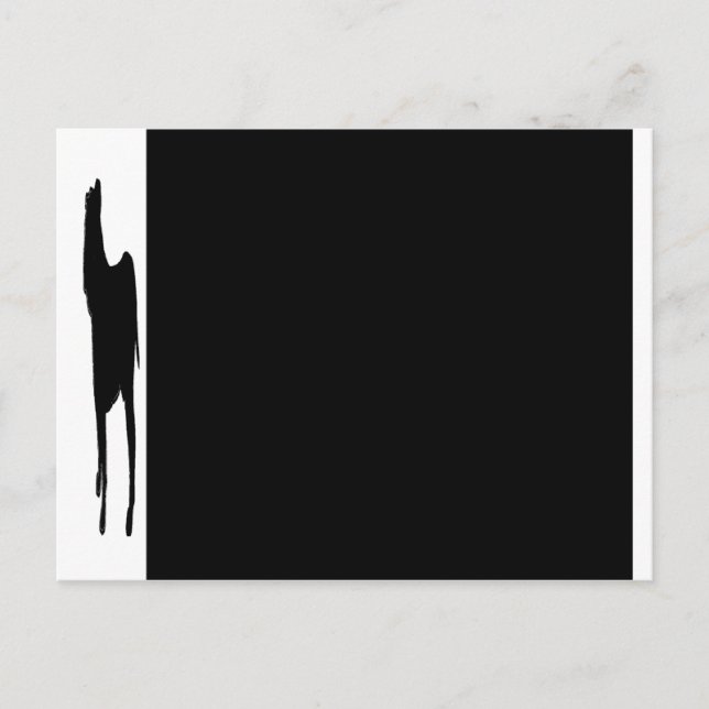 bulldog silhouette postcard (Front)