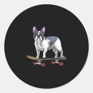 Bulldog Skateboard Skateboarding  Classic Round Sticker