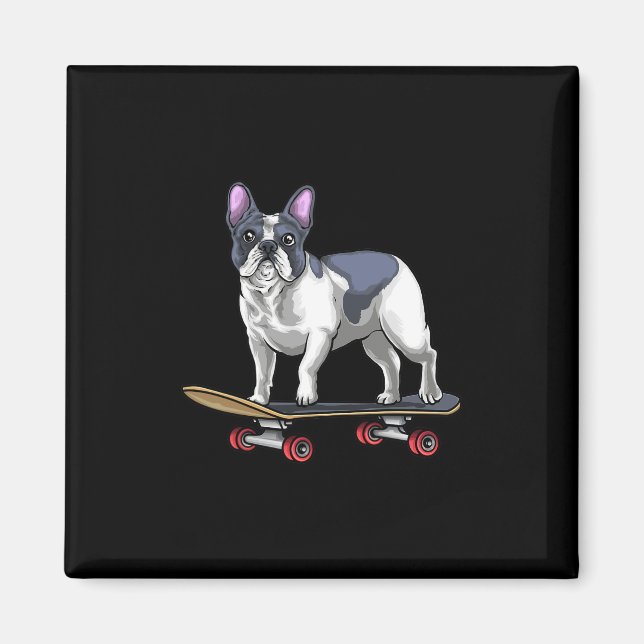 Bulldog Skateboard Skateboarding  Magnet (Front)