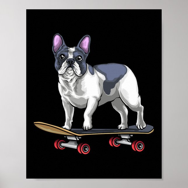Bulldog Skateboard Skateboarding  Poster (Front)