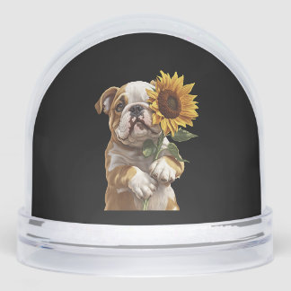 Bulldog snowglobe
