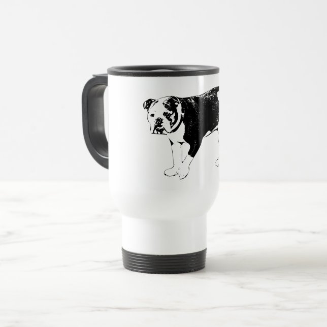 Bulldog Spark, Creative Motion Travel Mug (Front Left)