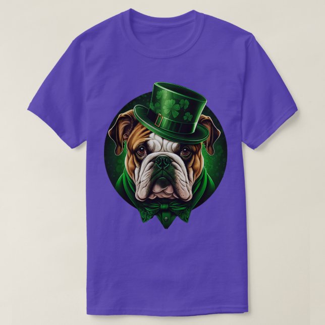 Bulldog St Patricks Day 7 T-Shirt (Design Front)