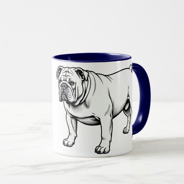 Bulldog standing mug (Front Right)