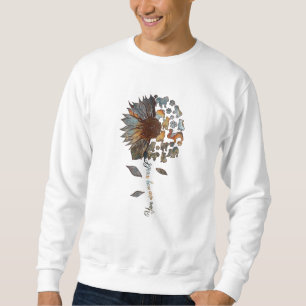 Bulldog Sunflower You Are My World Dog Themed Lady Sweatshirt