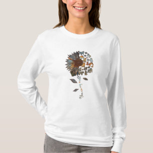Bulldog Sunflower You Are My World Dog Themed Lady T-Shirt