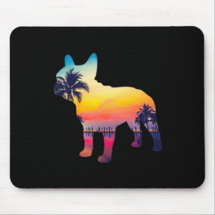 Bulldog Sunset Design Mouse Pad