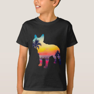 Bulldog Sunset Design T-Shirt