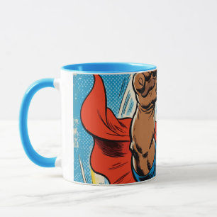 Bulldog Superhero Flying with Cape Mug