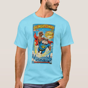 Bulldog Superhero Flying with Cape T-Shirt