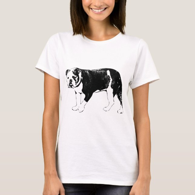 Bulldog Symbol, Crisp Linework T-Shirt (Front)