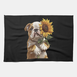 Bulldog tea towel