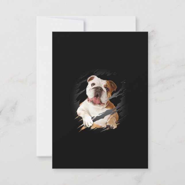 Bulldog Thank You Card (Front)
