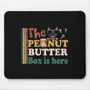 Bulldog The Peanut Butter Box Is Here Fun Vintage Mouse Pad