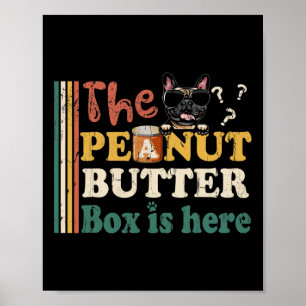 Bulldog The Peanut Butter Box Is Here Fun Vintage Poster
