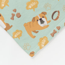 Bulldog Themed Pattern (Sage Green)