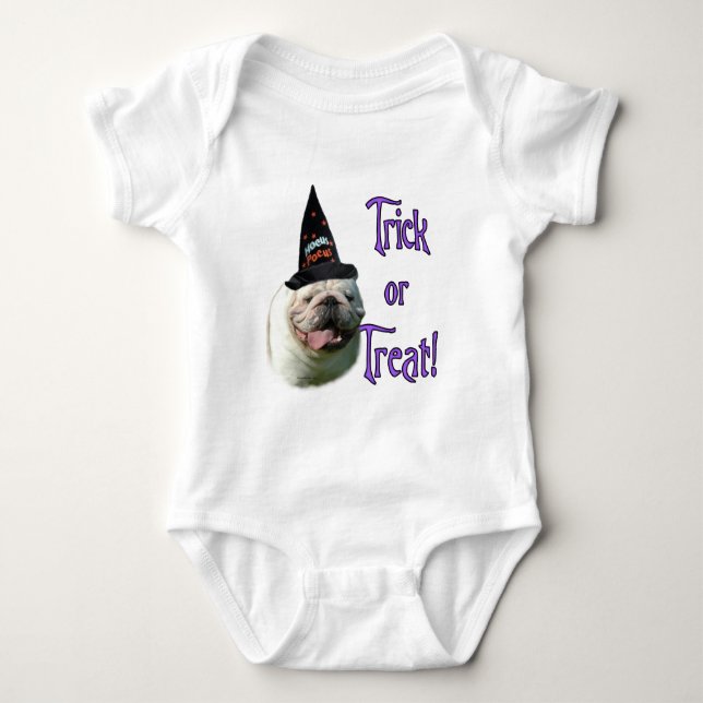 Bulldog Trick Baby Bodysuit (Front)