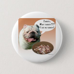 Bulldog Turkey 6 Cm Round Badge