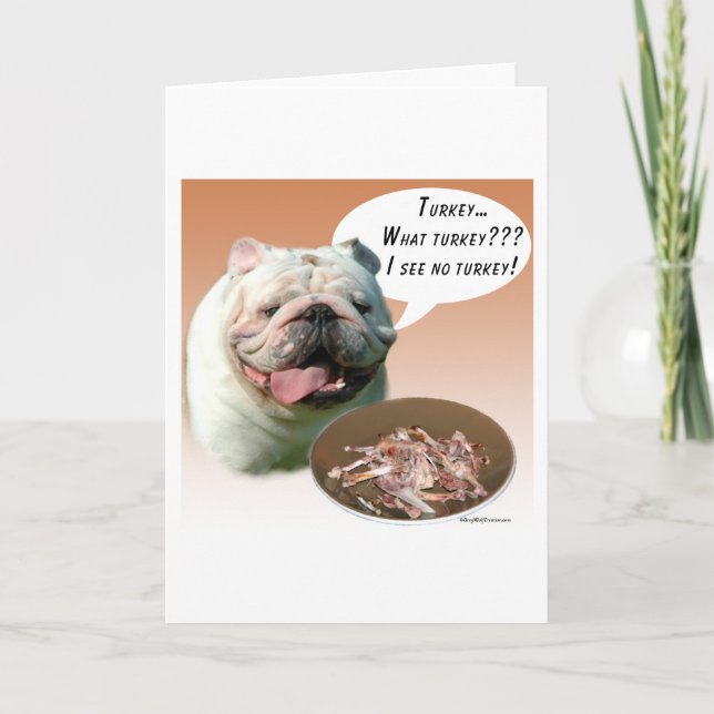 Bulldog Turkey Card (Front)