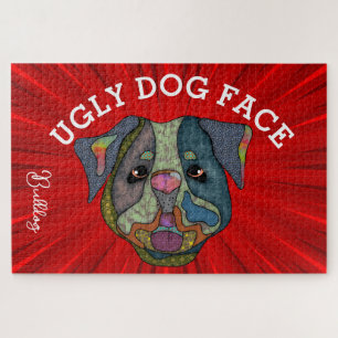 Bulldog ugly dog face 1000 piece jigsaw puzzle