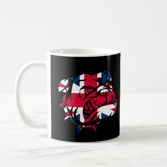 Bulldog Union Jack Flag   Coffee Mug (Left)