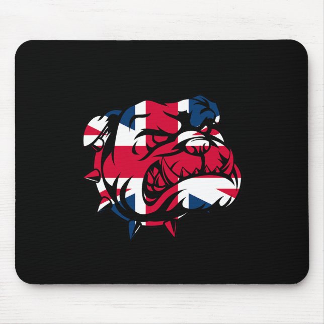 Bulldog Union Jack Flag  Mouse Pad (Front)