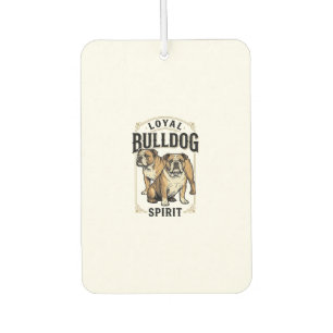 Bulldog Vintage Shirt Twin Bulldogs Engraving Tee_ Car Air Freshener