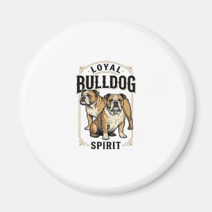 Bulldog Vintage Shirt Twin Bulldogs Engraving Tee_ Magnet