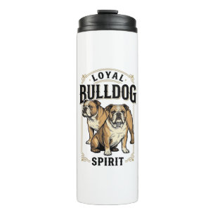 Bulldog Vintage Shirt Twin Bulldogs Engraving Tee_ Thermal Tumbler