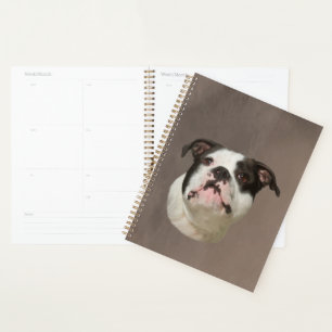 Bulldog Water Colour Art Painting Planner
