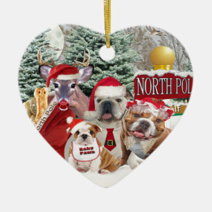 Bulldog Weather Is Frightful Ceramic Tree Decoration
