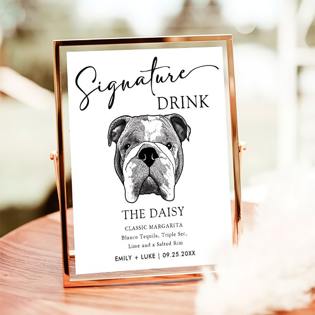 Bulldog Wedding Signature Drink Sign (Creator Uploaded)