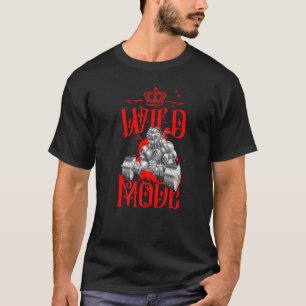 Bulldog Wild Mode Animal Weights Gym Workout Dog B T-Shirt