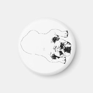 Bulldog Winter Fridge Magnet