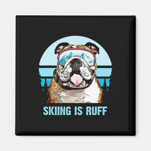Bulldog Winter Skiing Is Ruff Ski Dog Lover Magnet